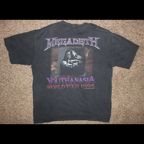 1995 megadeath Tour Shirt - Picture 1 of 4